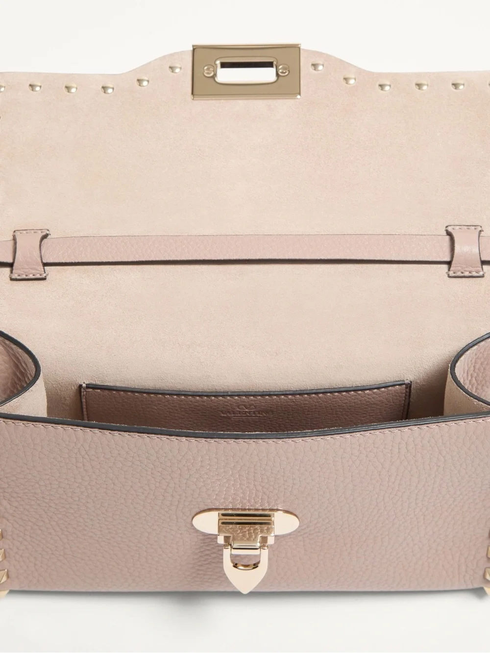 VALENTINO Garavani Rockstud Grainy Calfskin Crossbody Bag